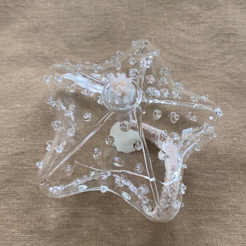 Glass starfish oil lamp 3”